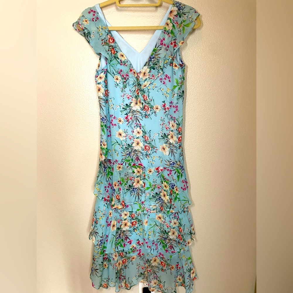 Pretty Light Blue Floral Dress